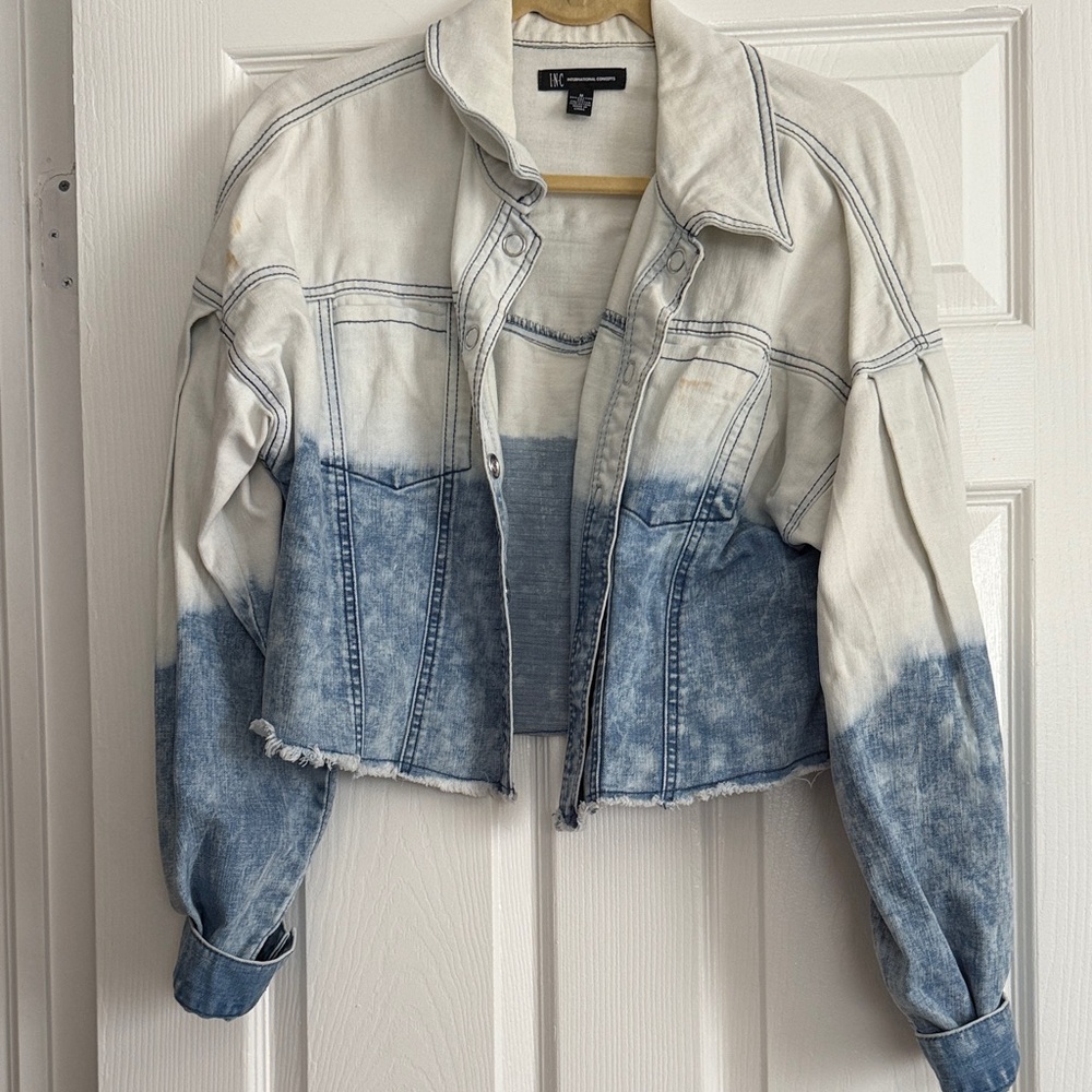 Bomber Two-Tone Denim Jacket
